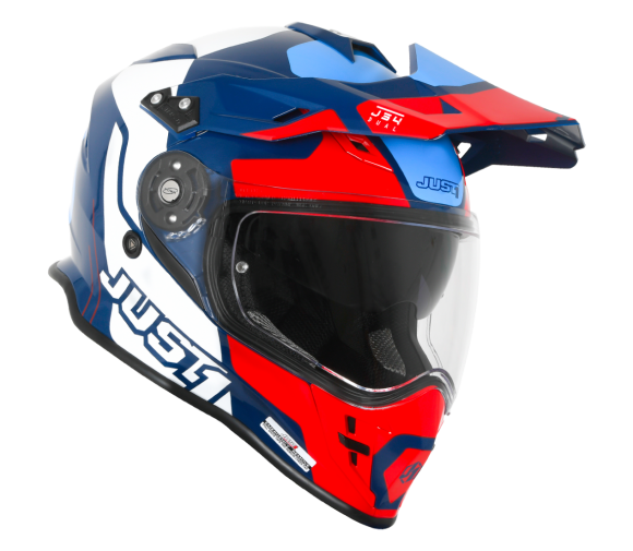 Шлем (мотард) JUST1 J34 TOUR red/blue (2020)